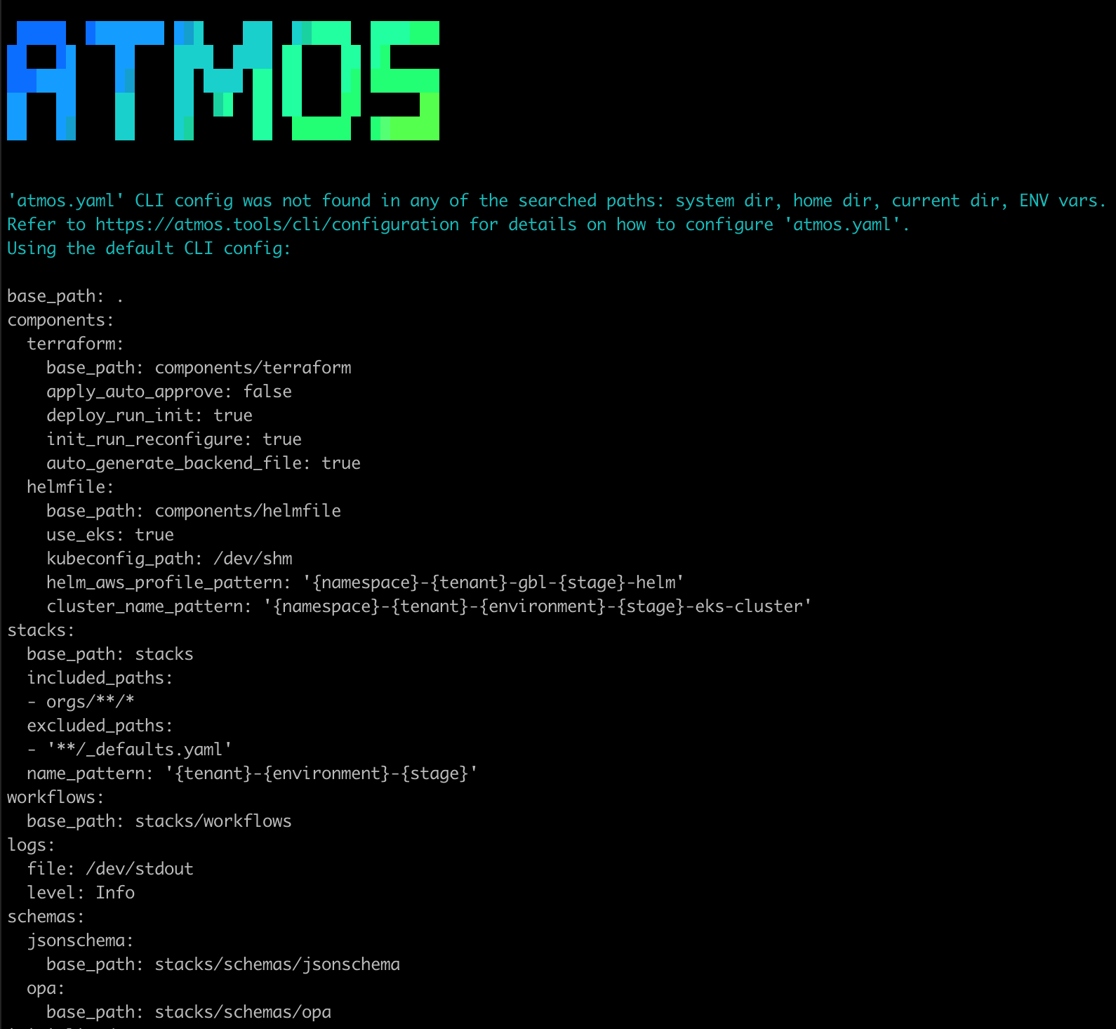 atmos CLI command mode 1