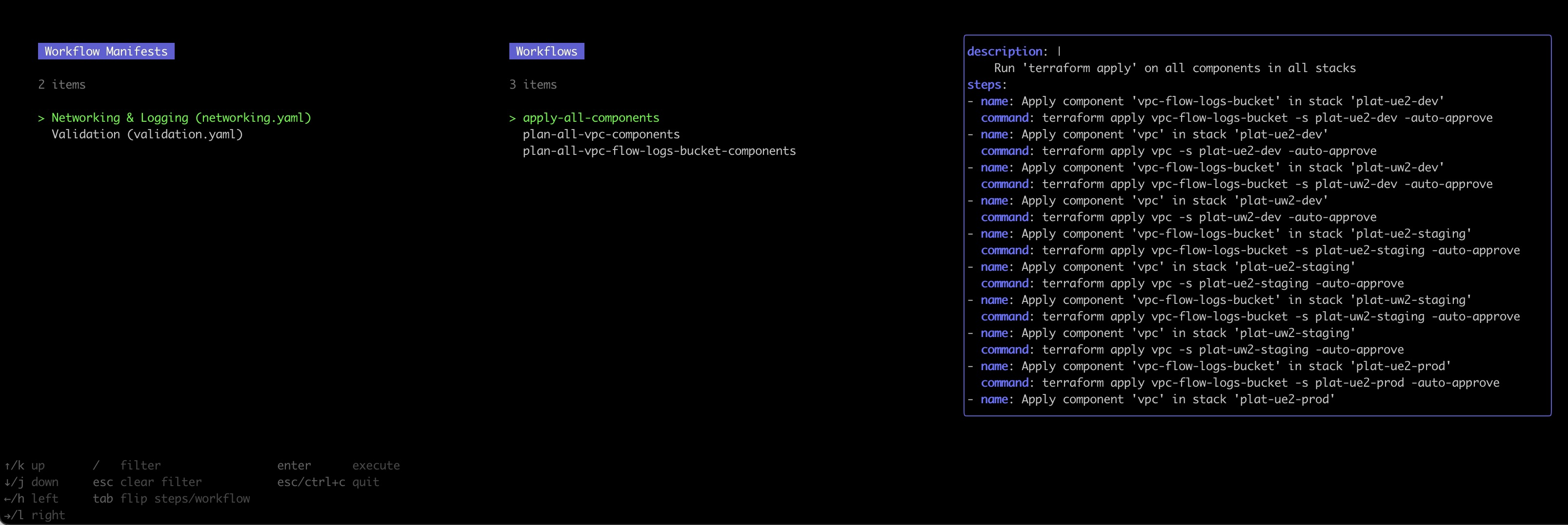 `atmos workflow` CLI command 4